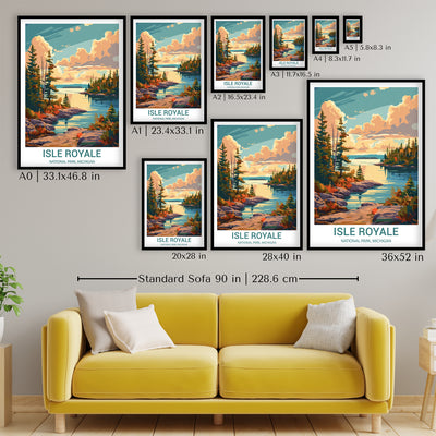 Isle Royale National Park Poster – Vintage Michigan Wilderness Print - Wanderlust Posters