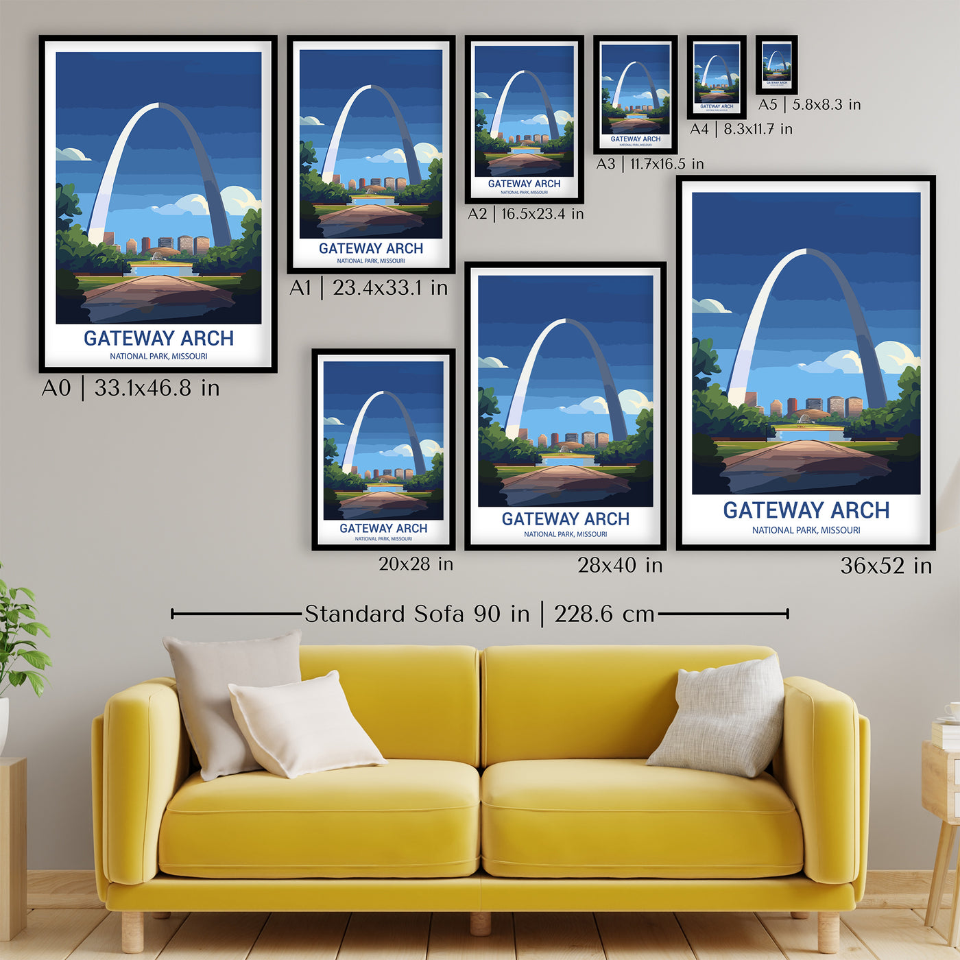 Gateway Arch National Park Poster – Retro-Styled St. Louis Wall Art Print - Wanderlust Posters
