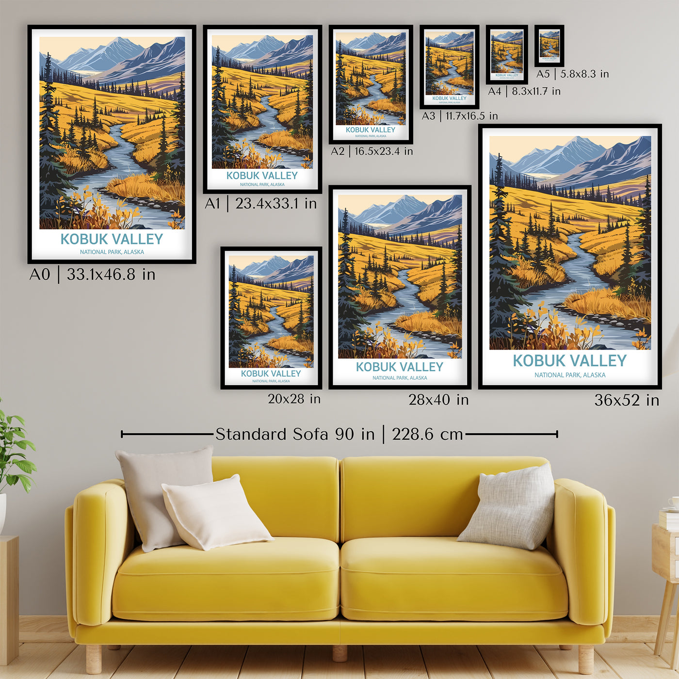 Kobuk Valley National Park Poster – Remote Alaska Tundra Vintage Art - Wanderlust Posters
