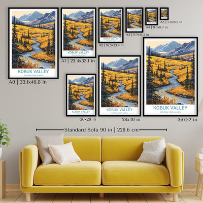Kobuk Valley National Park Poster – Remote Alaska Tundra Vintage Art - Wanderlust Posters