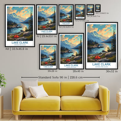 Lake Clark National Park Poster – Vintage Alaska Camping Wall Art - Wanderlust Posters
