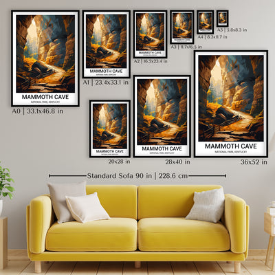 Mammoth Cave National Park Poster – Vintage Kentucky Cave Wall Art - Wanderlust Posters
