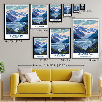 Glacier Bay National Park Poster – Vintage Alaska Wall Art Print - Wanderlust Posters