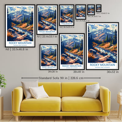 Rocky Mountain National Park Poster – Vintage Colorado Alpine Wall Art - Wanderlust Posters
