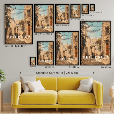 Beit Lahia, Palestine - Vintage Street Scene - Travel Destinations Poster