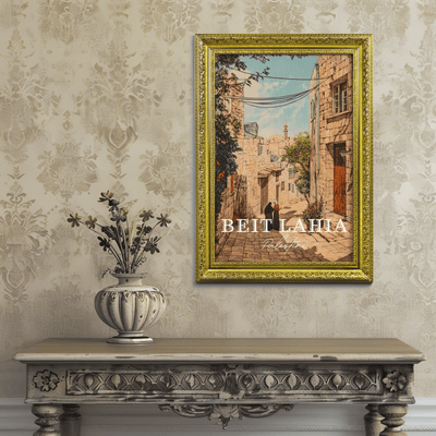 Beit Lahia, Palestine - Vintage Street Scene - Travel Destinations Poster