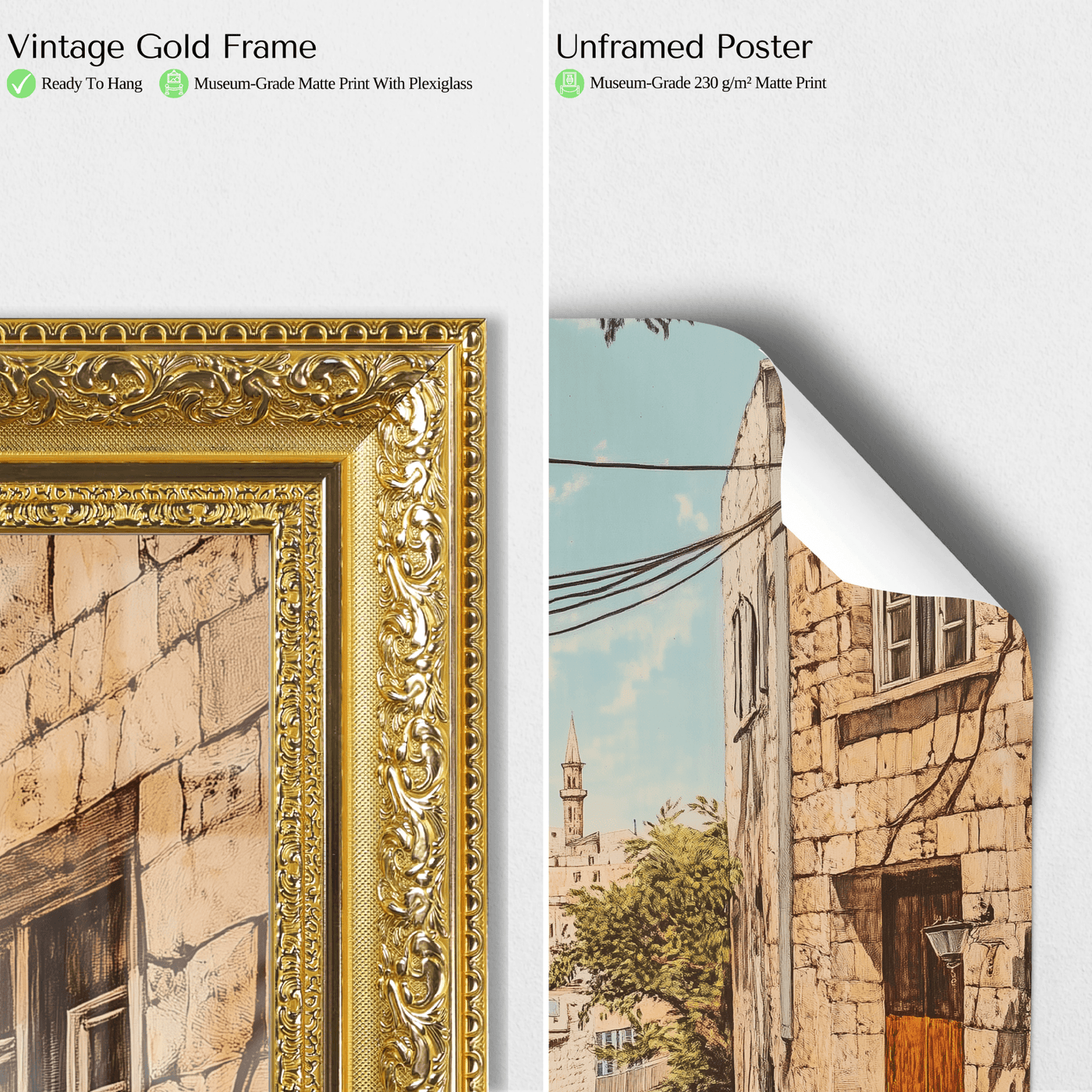 Beit Lahia, Palestine - Vintage Street Scene - Travel Destinations Poster