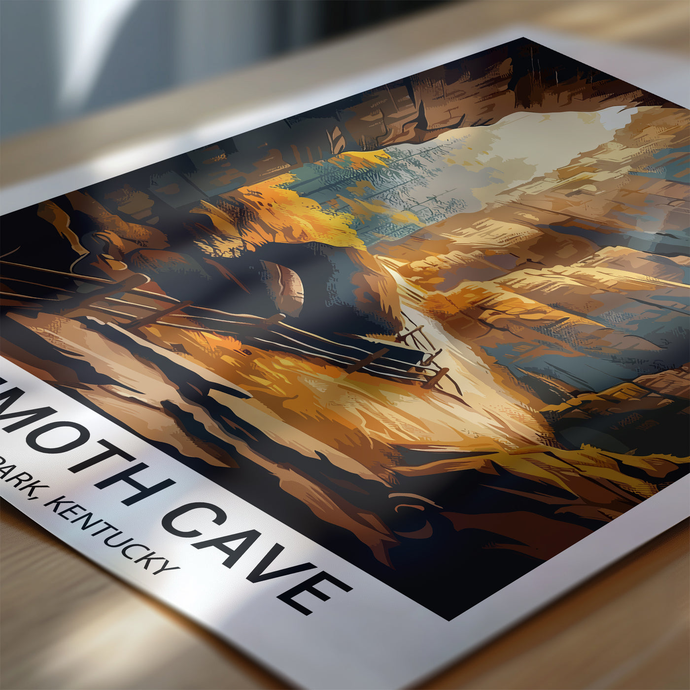 Mammoth Cave National Park Poster – Vintage Kentucky Cave Wall Art - Wanderlust Posters
