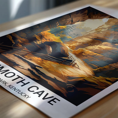 Mammoth Cave National Park Poster – Vintage Kentucky Cave Wall Art - Wanderlust Posters