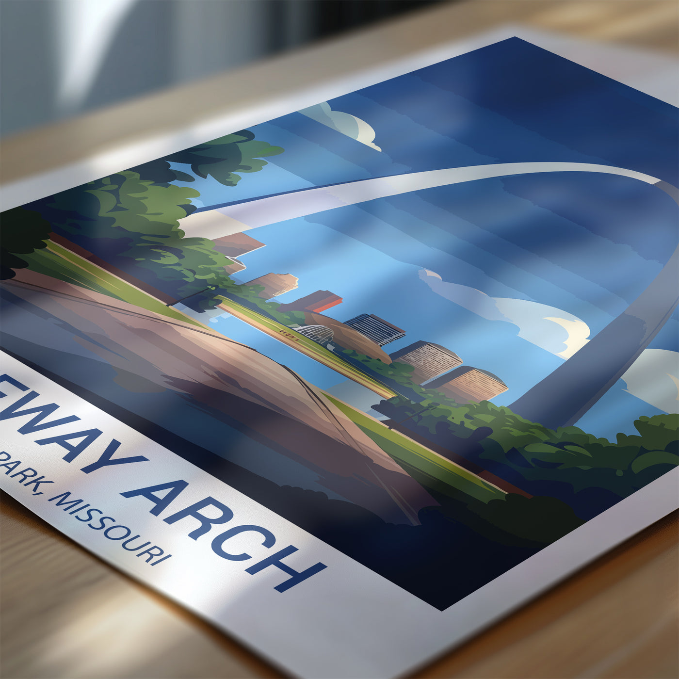 Gateway Arch National Park Poster – Retro-Styled St. Louis Wall Art Print - Wanderlust Posters
