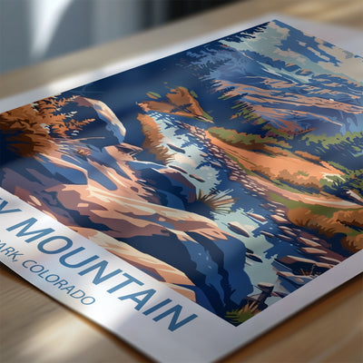 Rocky Mountain National Park Poster – Vintage Colorado Alpine Wall Art - Wanderlust Posters