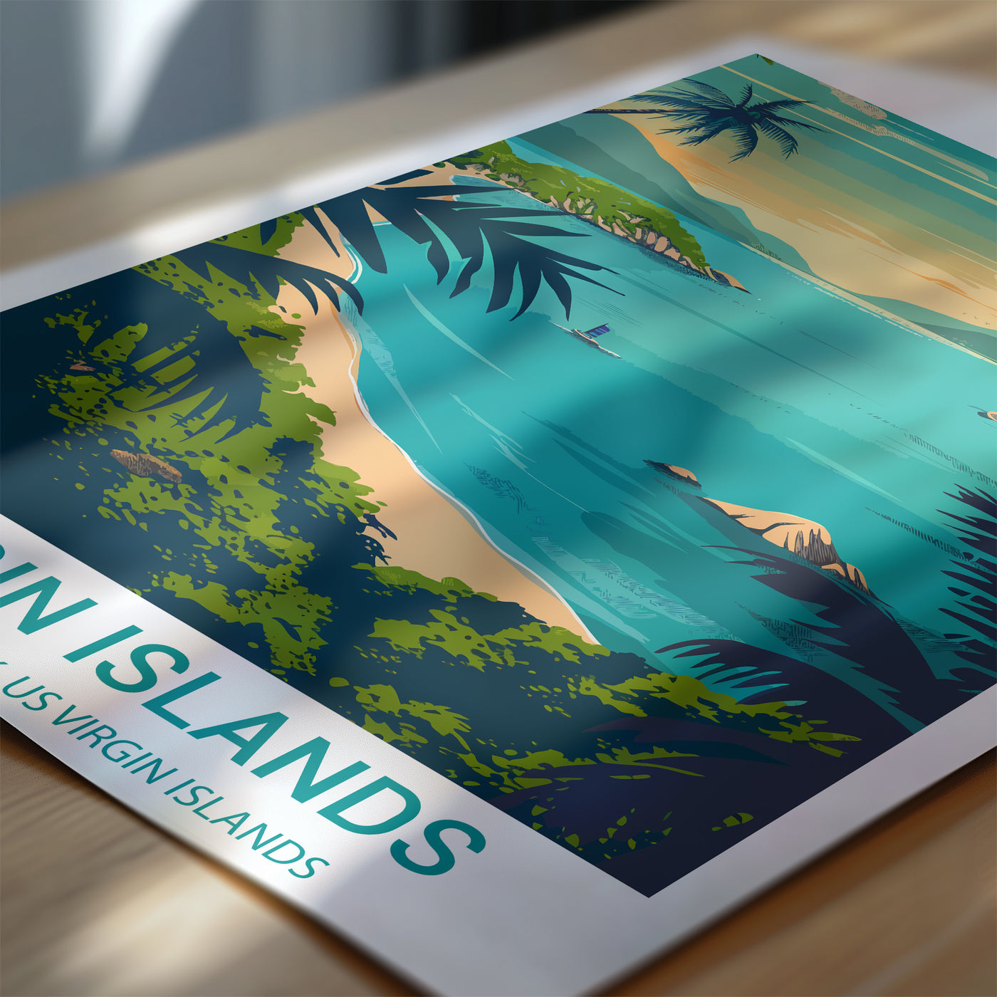 Virgin Islands National Park Poster – Tropical Beach Vintage Print - Wanderlust Posters