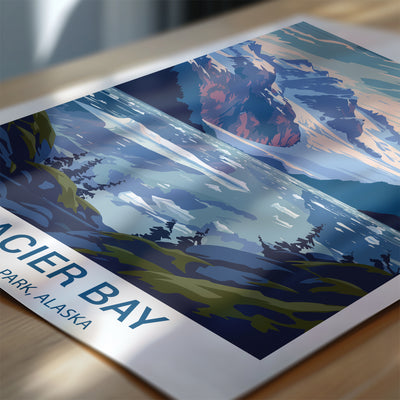 Glacier Bay National Park Poster – Vintage Alaska Wall Art Print - Wanderlust Posters