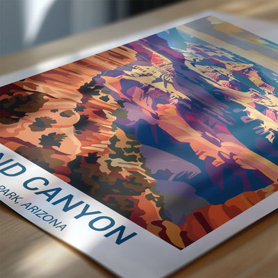 Grand Canyon National Park Poster – Vintage Arizona Desert Wall Art - Wanderlust Posters