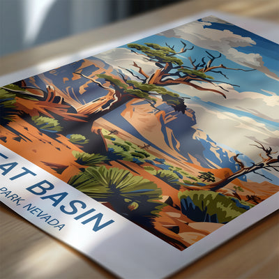 Great Basin National Park Poster – Retro Nevada Desert Wall Art Print - Wanderlust Posters