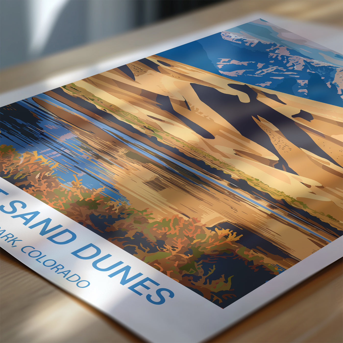 Great Sand Dunes National Park Poster – Vintage Colorado Landscape Print - Wanderlust Posters