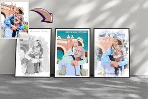 Personalized_Watercolor_Vintage_Framed_Poster