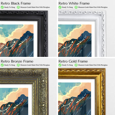 Kenai Fjords National Park Poster – Retro Glacier Coastline Wall Art - Wanderlust Posters