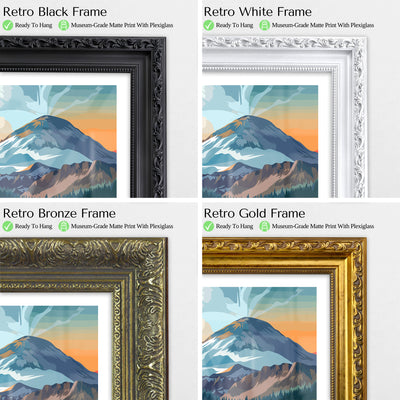 Lassen Volcanic National Park Poster – California Volcano Retro Wall Art - Wanderlust Posters