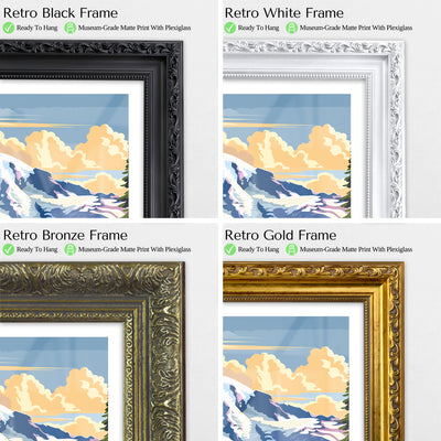 Mount Rainier National Park Poster – Vintage Cascade Mountain Wall Art - Wanderlust Posters