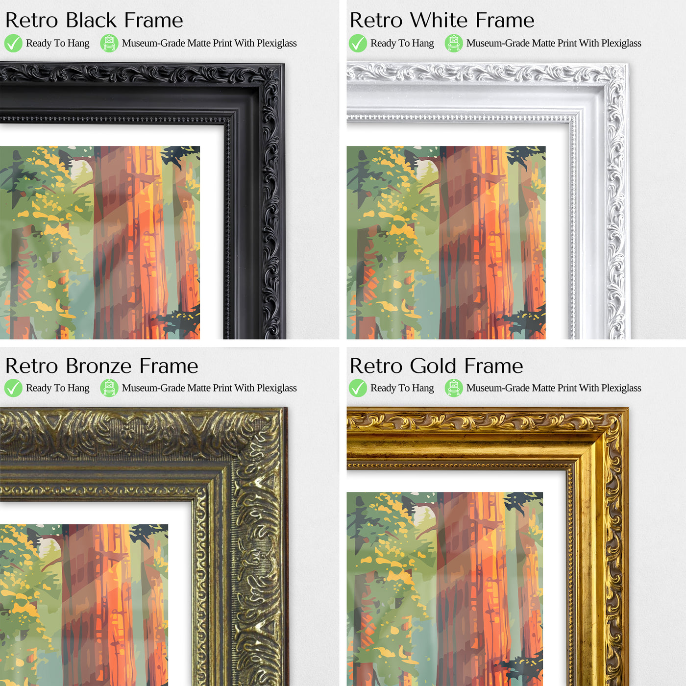 Redwood National Park Poster – Vintage Forest Wall Art - Wanderlust Posters