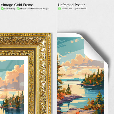 Isle Royale National Park Poster – Vintage Michigan Wilderness Print - Wanderlust Posters