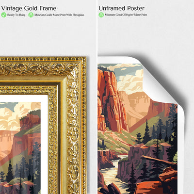 Kings Canyon National Park Poster – California Canyon Landscape Wall Print - Wanderlust Posters
