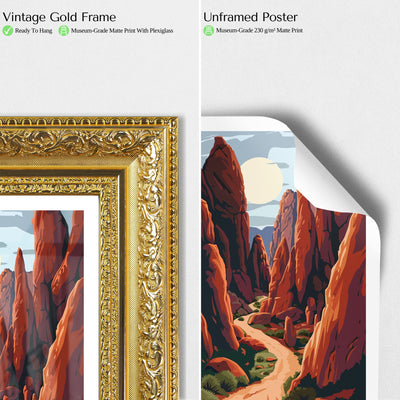 Pinnacles National Park Poster – Vintage California Rock Formations Wall Art - Wanderlust Posters
