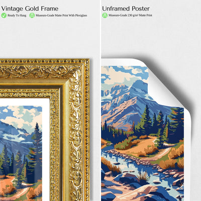 Rocky Mountain National Park Poster – Vintage Colorado Alpine Wall Art - Wanderlust Posters