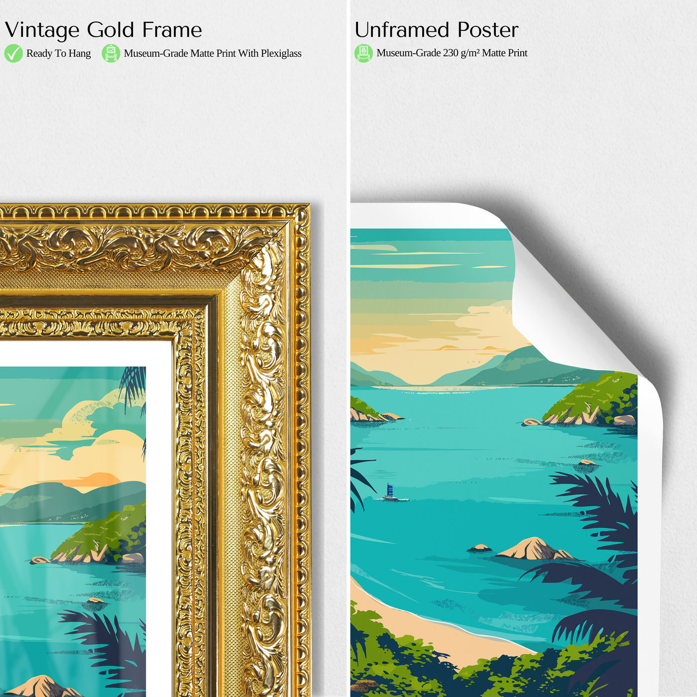 Virgin Islands National Park Poster – Tropical Beach Vintage Print - Wanderlust Posters