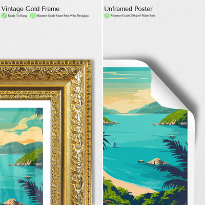 Virgin Islands National Park Poster – Tropical Beach Vintage Print - Wanderlust Posters