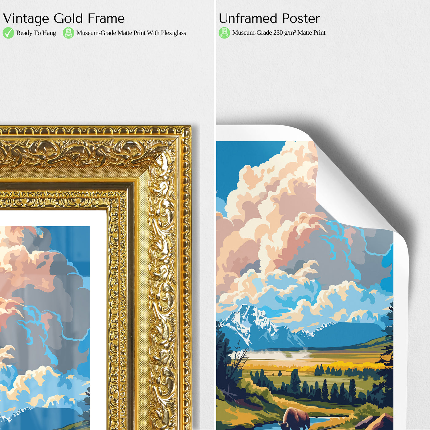 Yellowstone National Park Poster – Vintage National Park Art Print - Wanderlust Posters