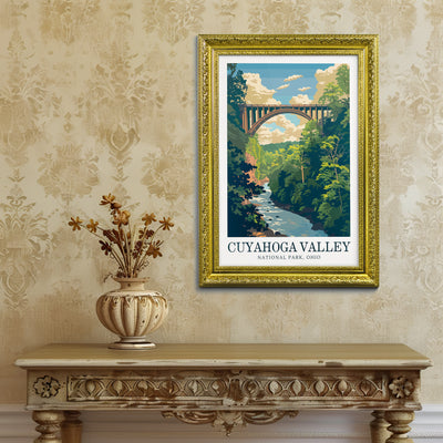 Cuyahoga Valley National Park Poster – Retro Landscape Print - Wanderlust Posters
