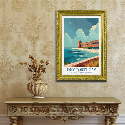 Dry Tortugas National Park Poster – Coastal Vintage Print - Wanderlust Posters