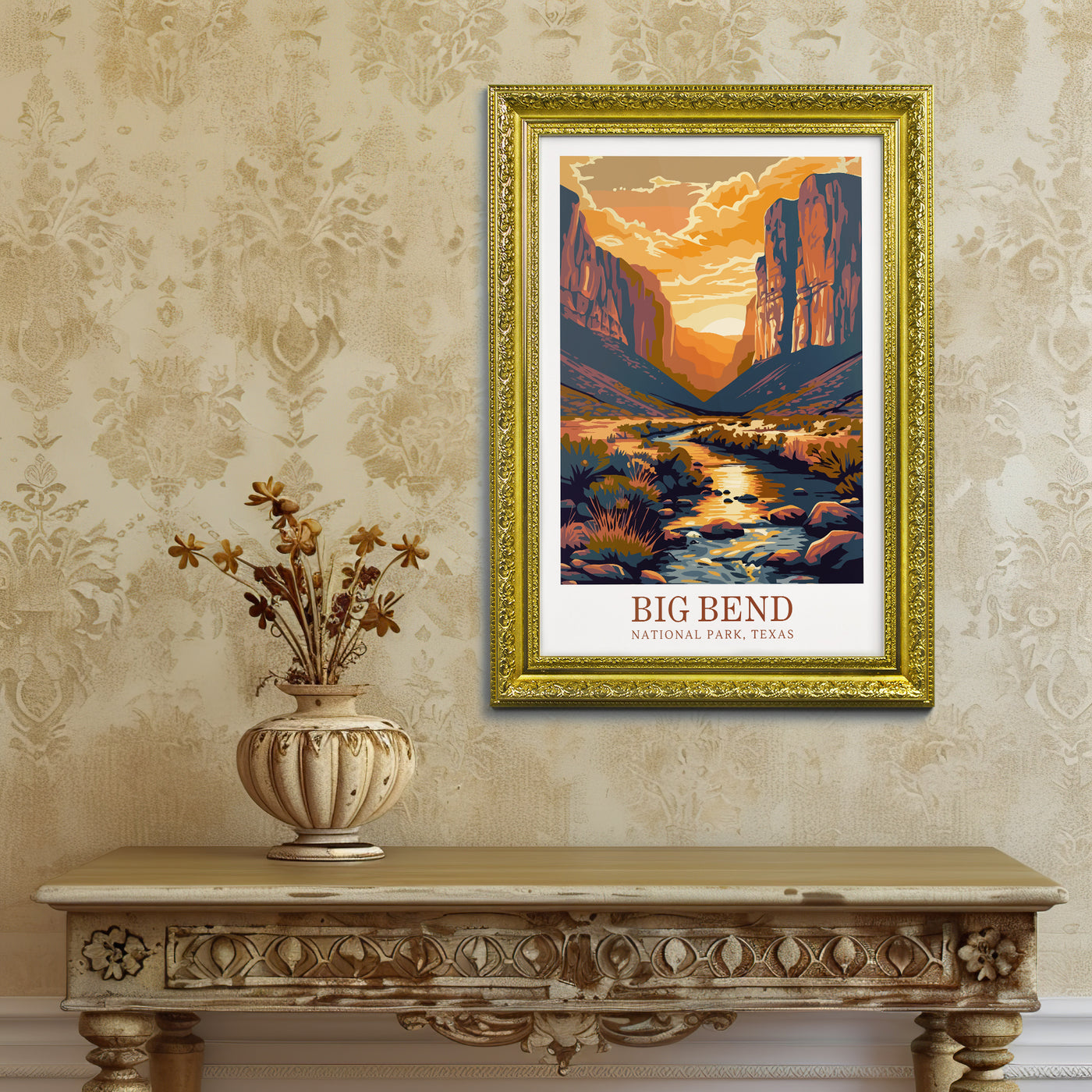 Big Bend National Park Poster - Sunset Desert Wall Art - Wanderlust Posters