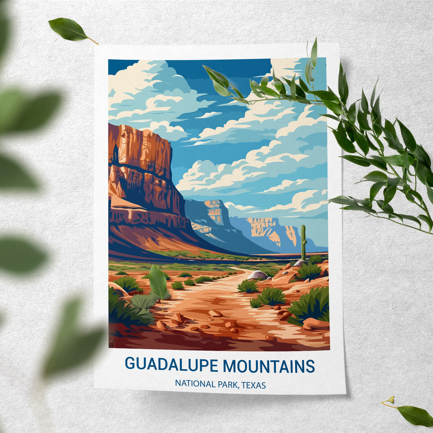 Guadalupe Mountains National Park Poster – Vintage-Style Texas Wall Art Print - Wanderlust Posters