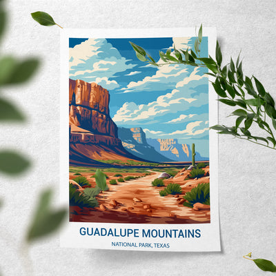 Guadalupe Mountains National Park Poster – Vintage-Style Texas Wall Art Print - Wanderlust Posters