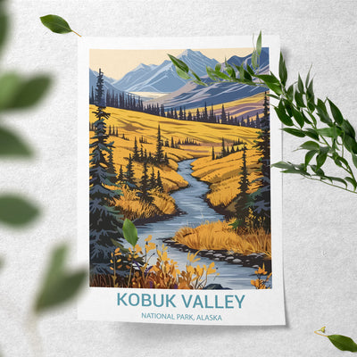 Kobuk Valley National Park Poster – Remote Alaska Tundra Vintage Art - Wanderlust Posters