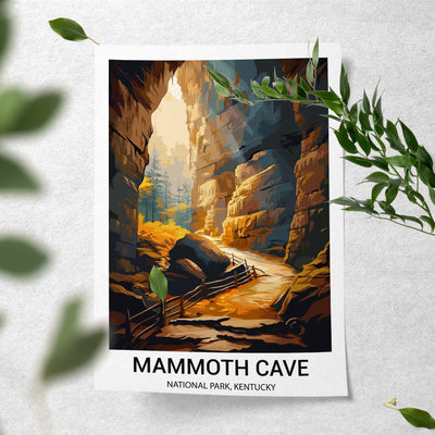 Mammoth Cave National Park Poster – Vintage Kentucky Cave Wall Art - Wanderlust Posters