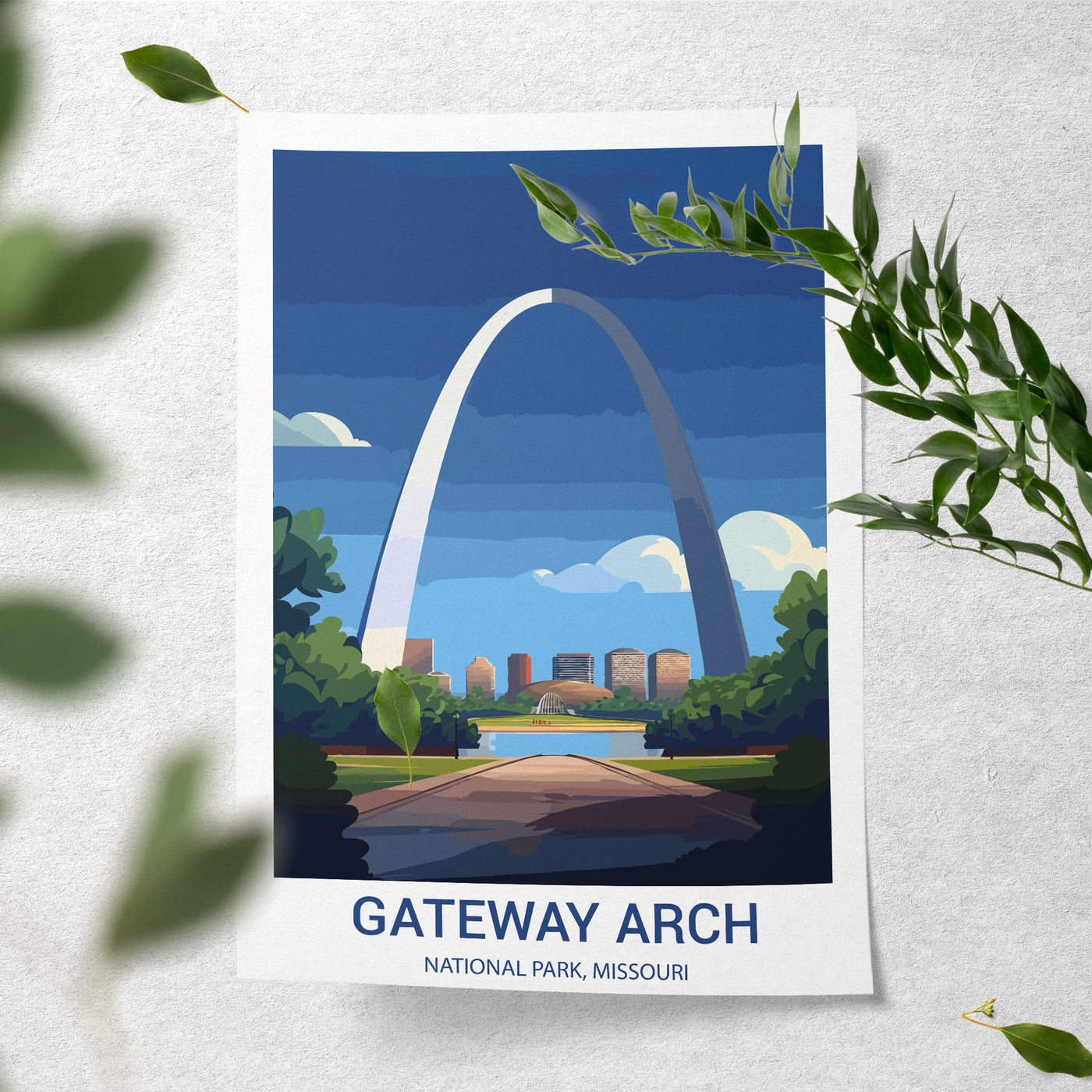 Gateway Arch National Park Poster – Retro-Styled St. Louis Wall Art Print - Wanderlust Posters