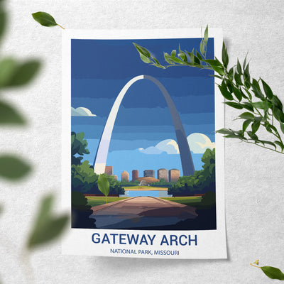 Gateway Arch National Park Poster – Retro-Styled St. Louis Wall Art Print - Wanderlust Posters