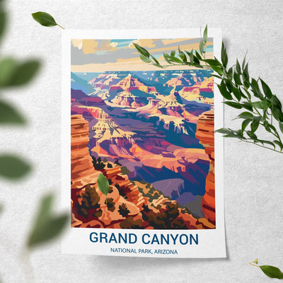 Grand Canyon National Park Poster – Vintage Arizona Desert Wall Art - Wanderlust Posters