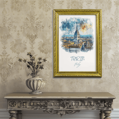 Turin Italy Skyline - An Italian Masterpiece - Travel Destinations Poster