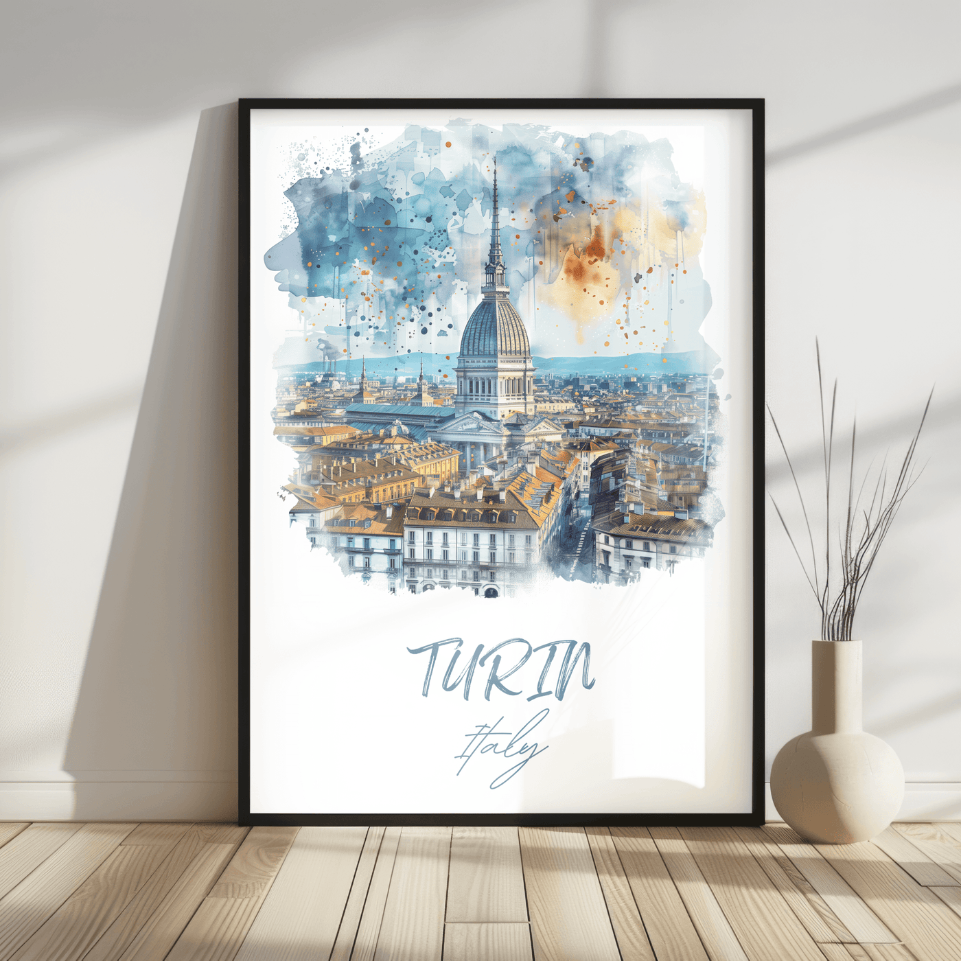 Turin Italy Skyline - An Italian Masterpiece - Travel Destinations Poster