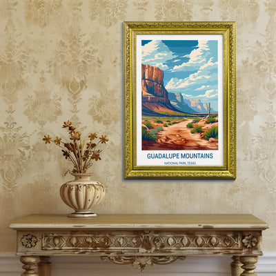 Guadalupe Mountains National Park Poster – Vintage-Style Texas Wall Art Print - Wanderlust Posters