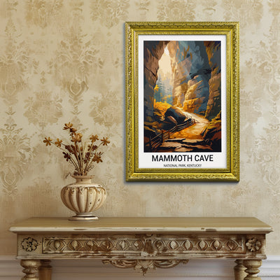 Mammoth Cave National Park Poster – Vintage Kentucky Cave Wall Art - Wanderlust Posters
