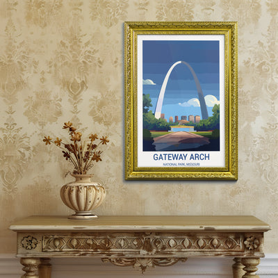 Gateway Arch National Park Poster – Retro-Styled St. Louis Wall Art Print - Wanderlust Posters