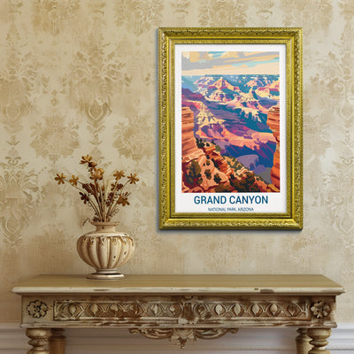 Grand Canyon National Park Poster – Vintage Arizona Desert Wall Art - Wanderlust Posters