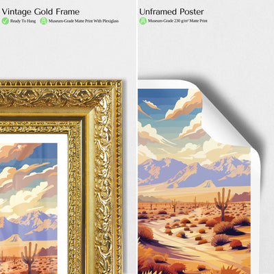 Death Valley National Park Poster – Desert Sunset Art Print - Wanderlust Posters