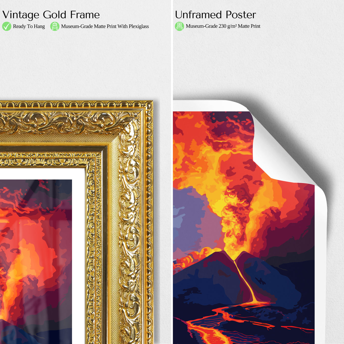 Hawai’i Volcanoes National Park Poster – Eruption Wall Art Print - Wanderlust Posters